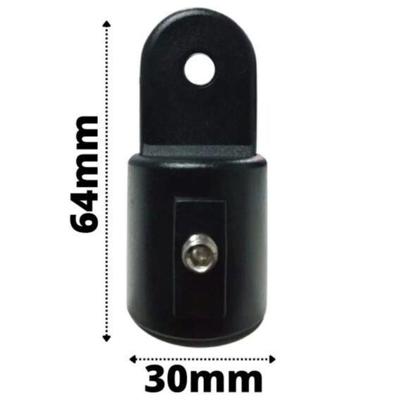 Ponteira Para Capota Toldo Marítima 7/8 - Nylon Preta