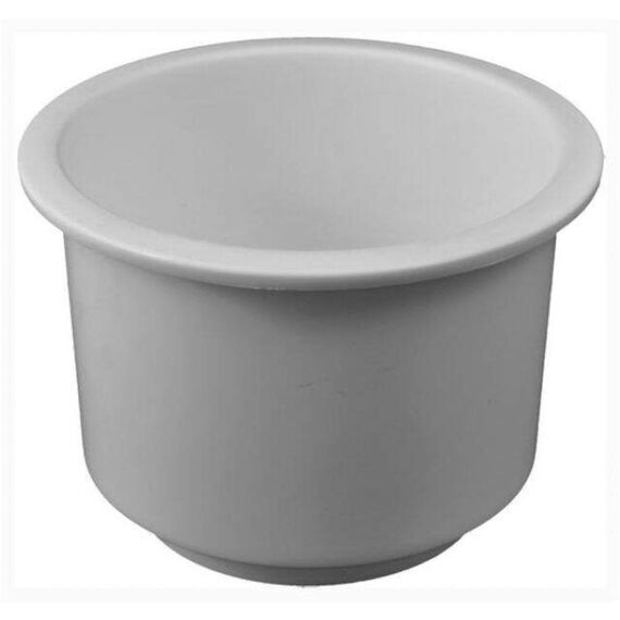 Porta Copos p/ Embarcações de Embutir em ABS Branco - Grande