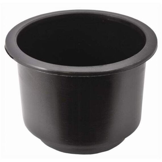 Porta Copos p/ Embarcações de Embutir em ABS Preto - Grande