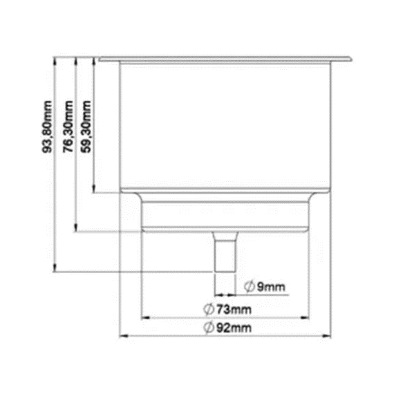 Porta Copos p/ Embarcações de Embutir em INOX - LED - Grande/Pequeno - C/ Antiderrapante
