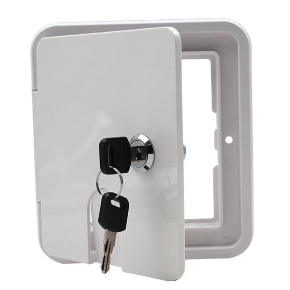 Porta Lateral Escotilha c/ Chave em ABS 15 x 16 cm - Branca