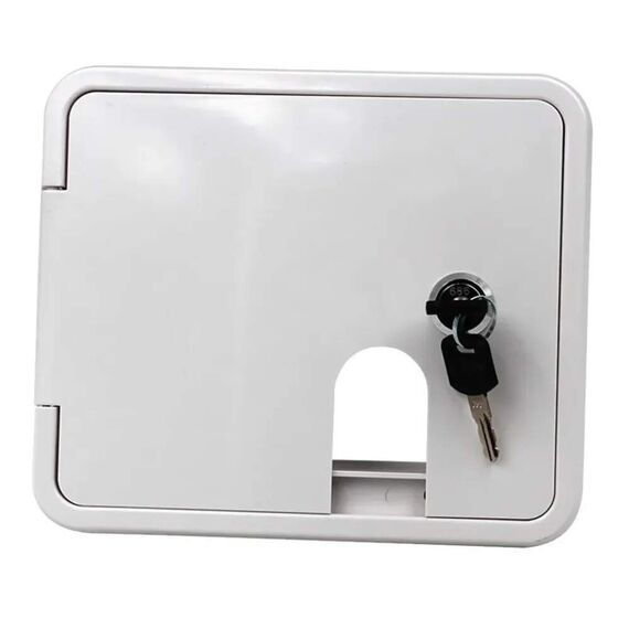 Porta Lateral Escotilha c/ Chave em ABS 19 x 16 cm - Branca