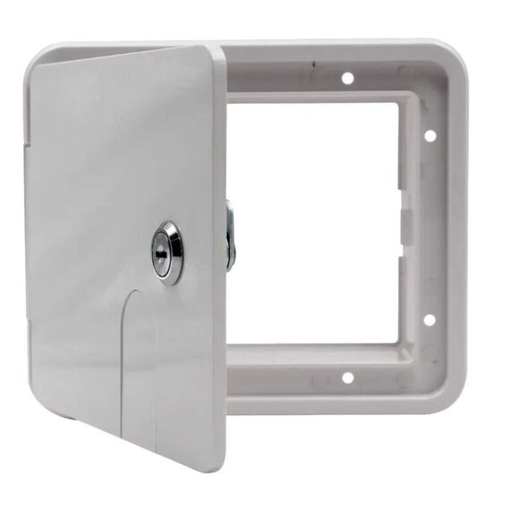 Porta Lateral Escotilha c/ Chave em ABS 19 x 16 cm - Branca