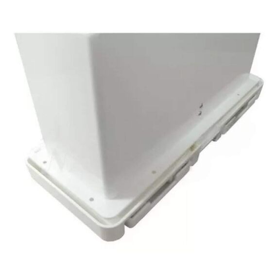 Porta Luvas p/ Embarcações c/ Porta Copos e Chave em PVC - Branco - 30 x 10 x 18,9 cm