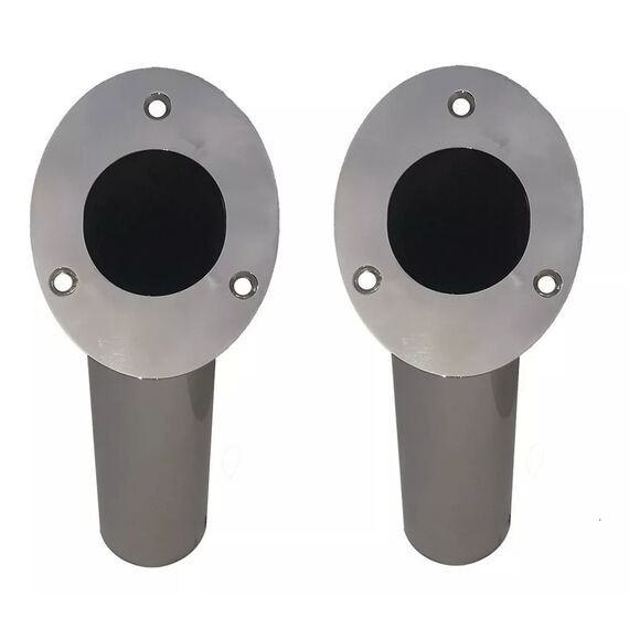 Porta Varas / Caniço Embutir Inclinado em Aço Inox 316 s/ Tampa - 2 un.