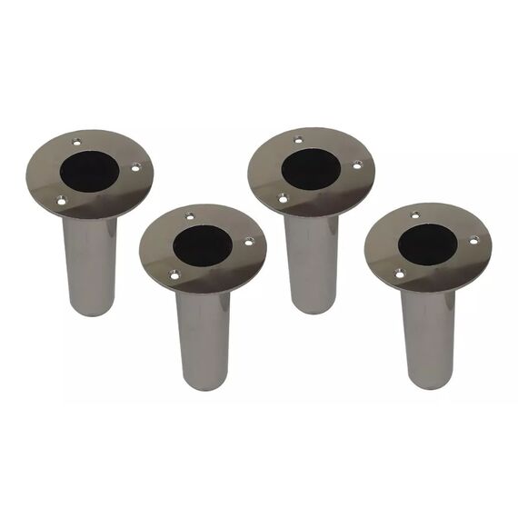 Porta Varas / Caniço Embutir Reto em Aço Inox 316 s/ Tampa - 4 un.