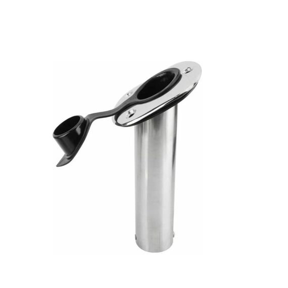 Porta Varas / Caniço Inclinado em Inox c/ Tampa e Interior Emborrachados - Marine Star