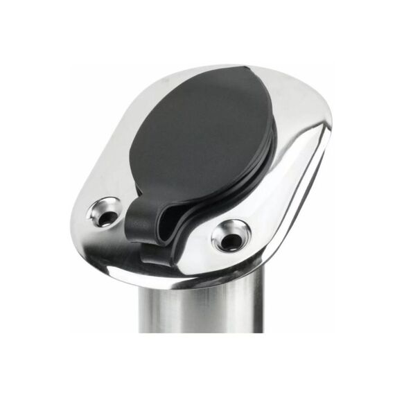 Porta Varas / Caniço Inclinado em Inox Fundido c/ Tampa e Interior Emborrachados - Marine Star