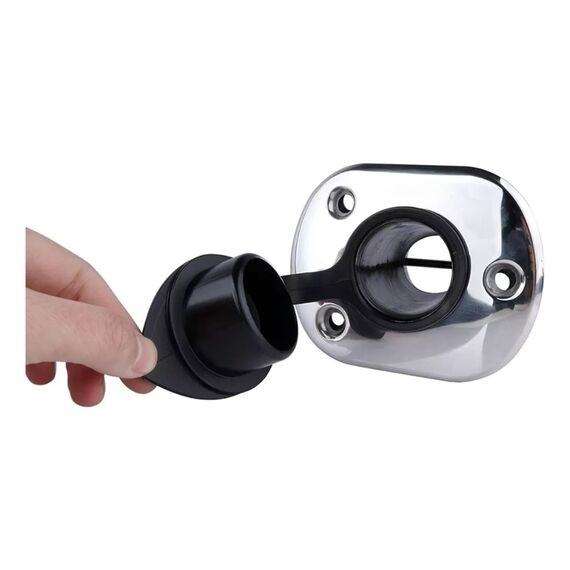 Porta Varas / Caniço Inclinado em Inox Fundido c/ Tampa e Interior Emborrachados - Marine Star