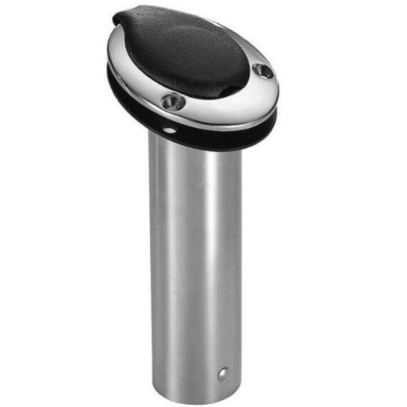 Porta Varas / Caniço Luxo Inclinado em Inox c/ Tampa e Interior Emborrachados