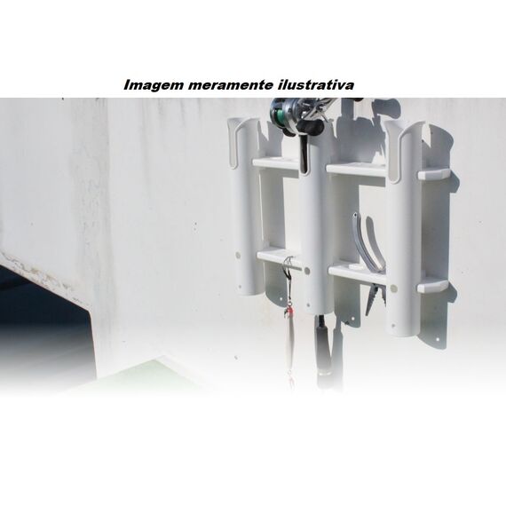 Porta Varas / Caniço Múltiplo Desmontável em Plástico 4 Unidades - Branco