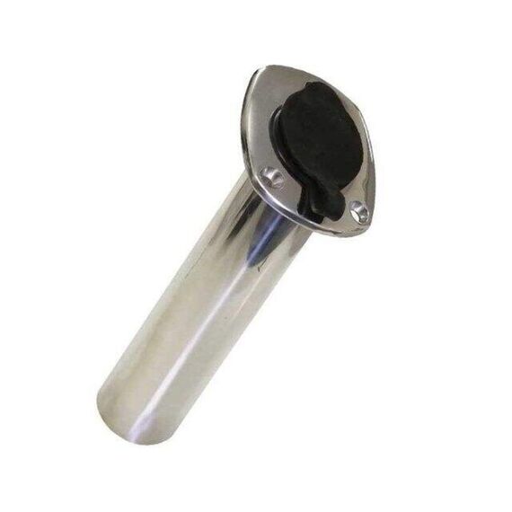 Porta Varas / Caniço p/ Embutir em Inox c/ Tampa e Interior Emborrachados