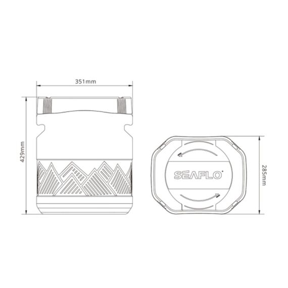 Pote Tanque Estanque Vedado Seaflo - 30 litros