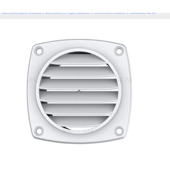 Saída de Ar Náutica ABS Branco - 3 pol - Seaflo