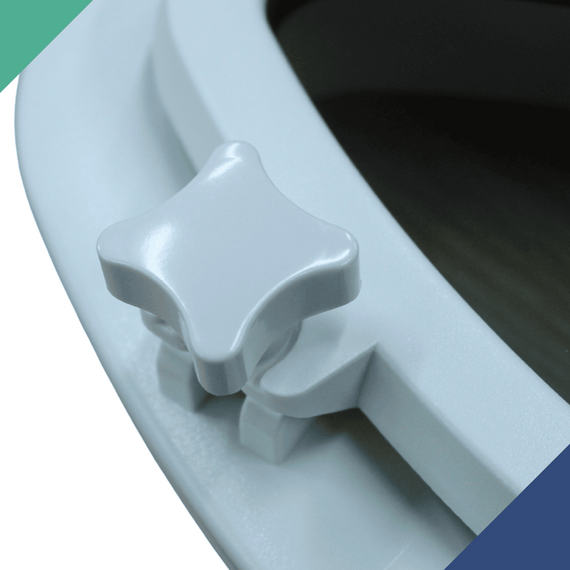 Vigia Gaiuta Oval em ABS Branco 20x40cm c/ Vidro Temperado