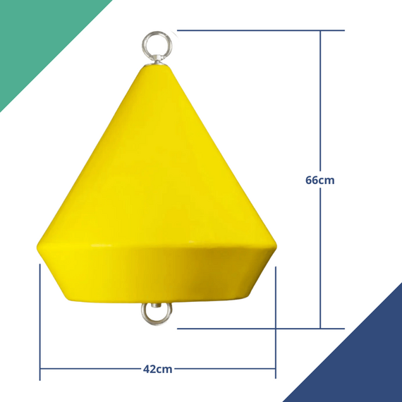 Boia de Demarcação / Arinque Peão COM Ferragens - Amarela - ATIVA
