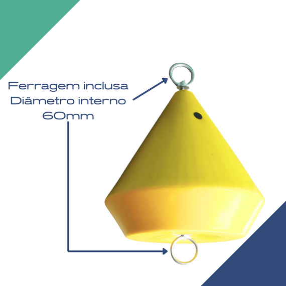 Boia de Demarcação / Arinque Peão COM Ferragens - Amarela - ATIVA