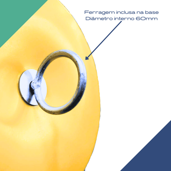 Boia de Demarcação / Arinque Peão COM Ferragens - Amarela - ATIVA