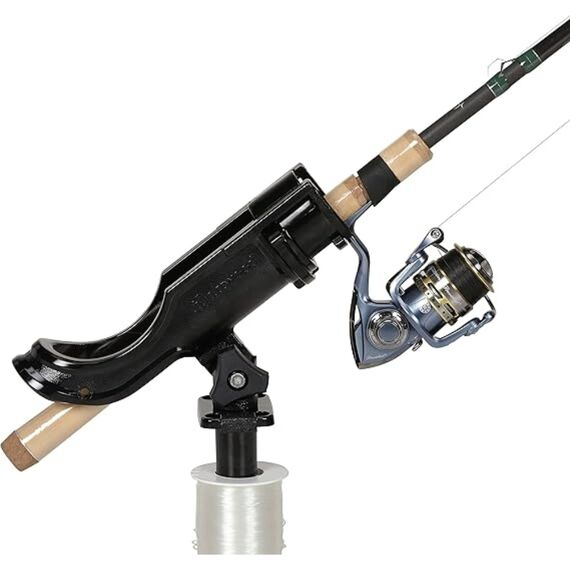 Porta Varas Sobrepor Ajustável C/ Base Fixa em Plástico Reforçado Attwood Preto