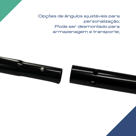 Remo de Alumínio Ajustável p/ Caiaque c/ 2 Pás em ABS Branco - 2,30m - Attwood