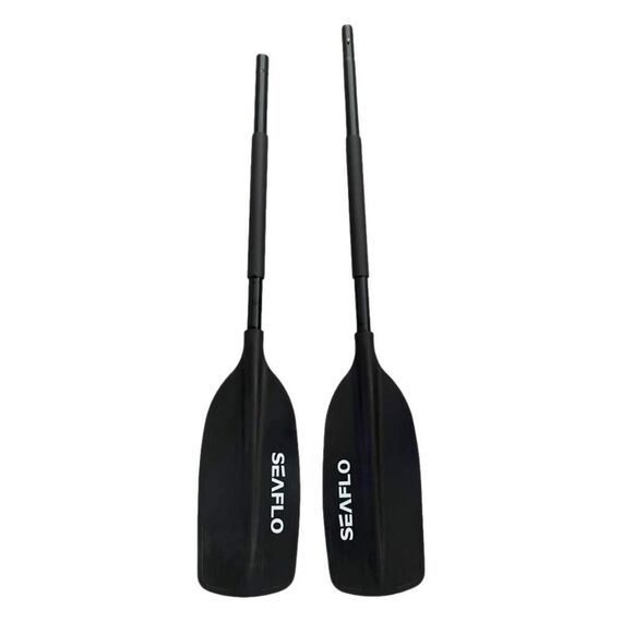 Remo de Alumínio Desmontável p/ Caiaque c/ 2 Pás em ABS Preto - 2,08m - Seaflo