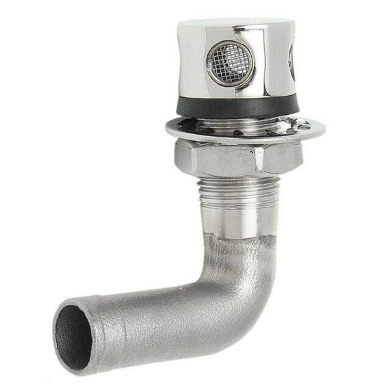 Respiro p/ Tanque de Combustível Em Inox - 90 Graus - 1/2 pol.