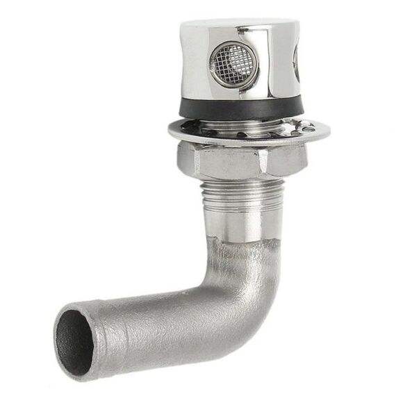 Respiro p/ Tanque de Combustível Em Inox - 90 Graus - 5/8 pol.