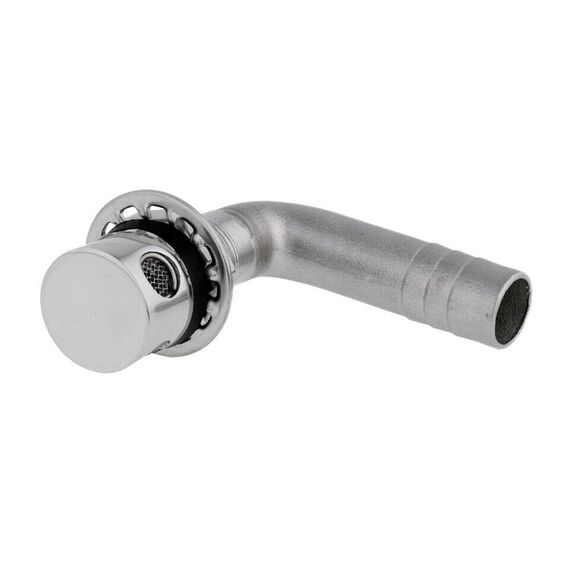 Respiro p/ Tanque de Combustível Em Inox - 90 Graus - 5/8 pol.