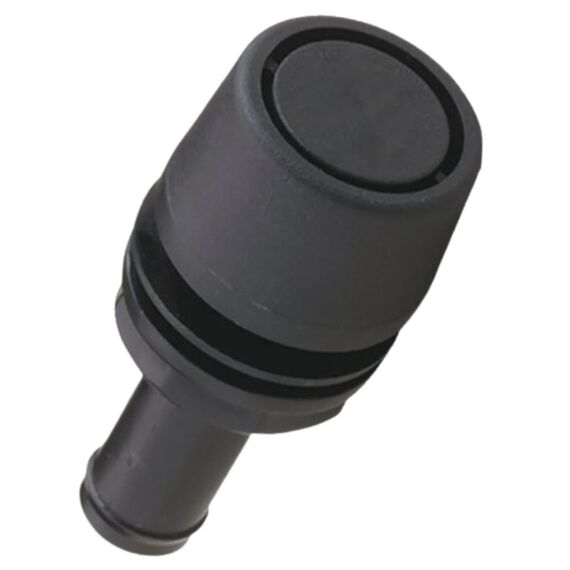 Respiro p/ Tanque de Combustível Em Nylon Preto - Reto - 5/8 pol.