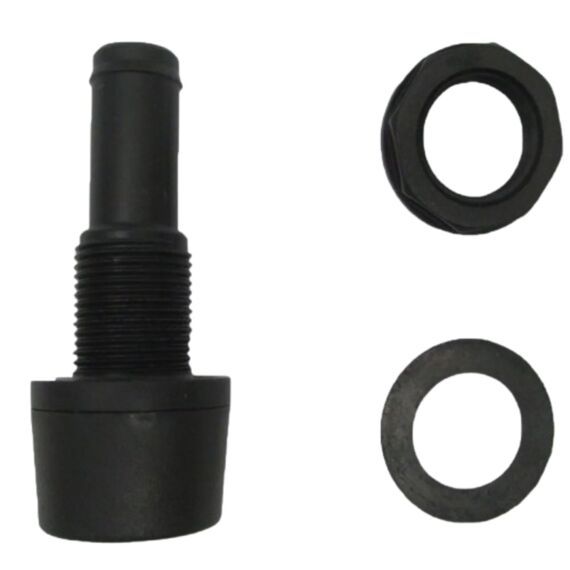 Respiro p/ Tanque de Combustível Em Nylon Preto - Reto - 5/8 pol.