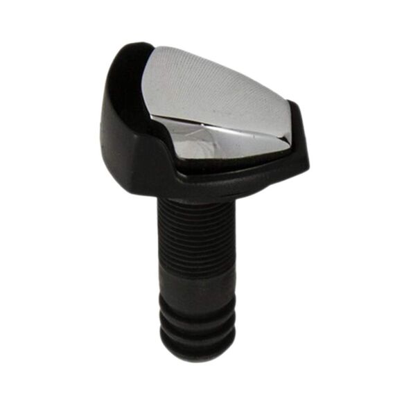 Respiro p/ Tanque de Combustível Em Plástico c/ Acabamento em Zamak - Reto Saída Lateral - 1/2 pol.