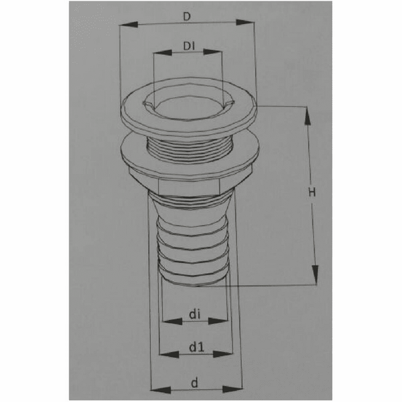 Saída de Costado / Saída D´Água Luxo - Plástica - Tam: 1 pol. - Cor: Branca