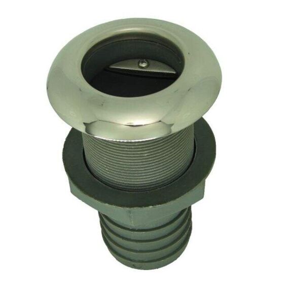 Saída de Costado / Saída De Esgoto - Plástica c/ Acabamento em INOX - Tam: 2 polegadas