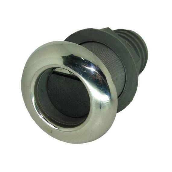 Saída de Costado / Saída De Esgoto - Plástica c/ Acabamento em INOX - Tam: 2 polegadas