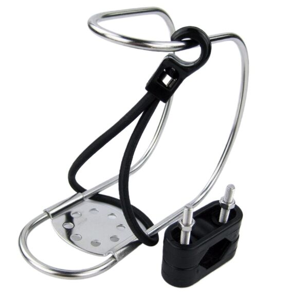 Suporte em Inox p/ Boias Salva-Vidas c/ Cinta de Travamento