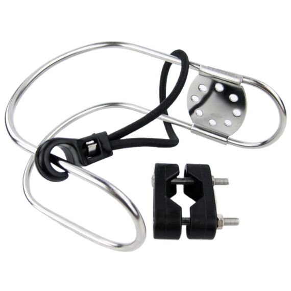 Suporte em Inox p/ Boias Salva-Vidas c/ Cinta de Travamento