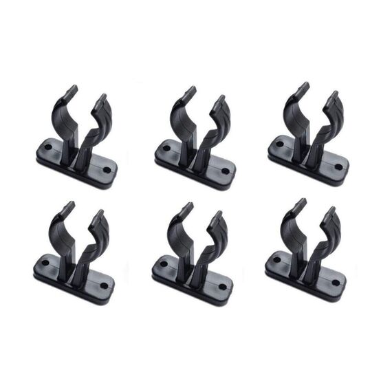 Suporte Porta Remos Alto p/ Caiaques e Barcos - Plástico Preto - 6 un.