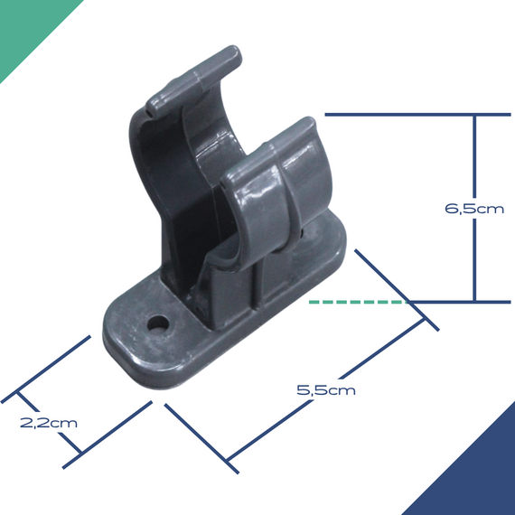 Suporte Porta Remos Alto p/ Caiaques e Barcos - Plástico Cinza