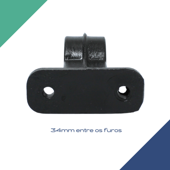 Suporte Porta Remos Baixo p/ Caiaques e Barcos - Plástico Preto