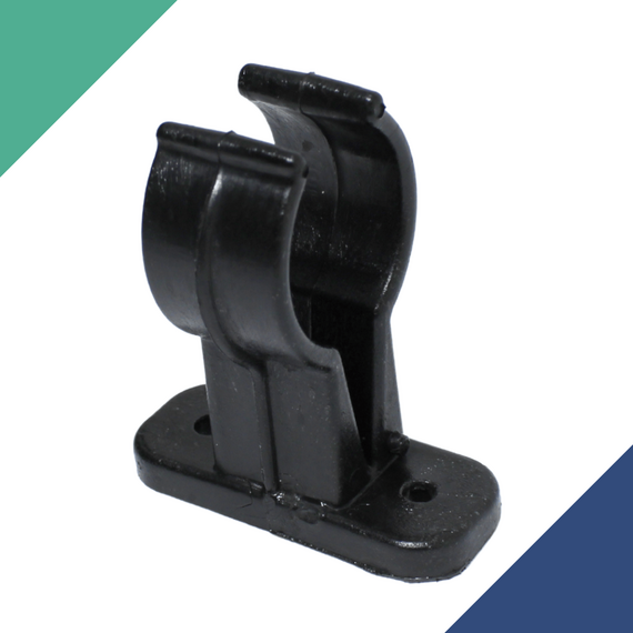 Suporte Porta Remos Baixo p/ Caiaques e Barcos - Plástico Preto