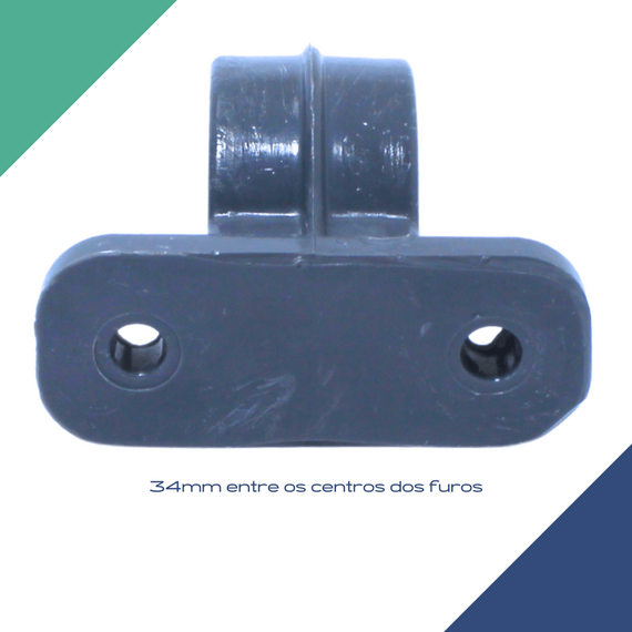 Suporte Porta Remos Baixo p/ Caiaques e Barcos - Plástico Cinza