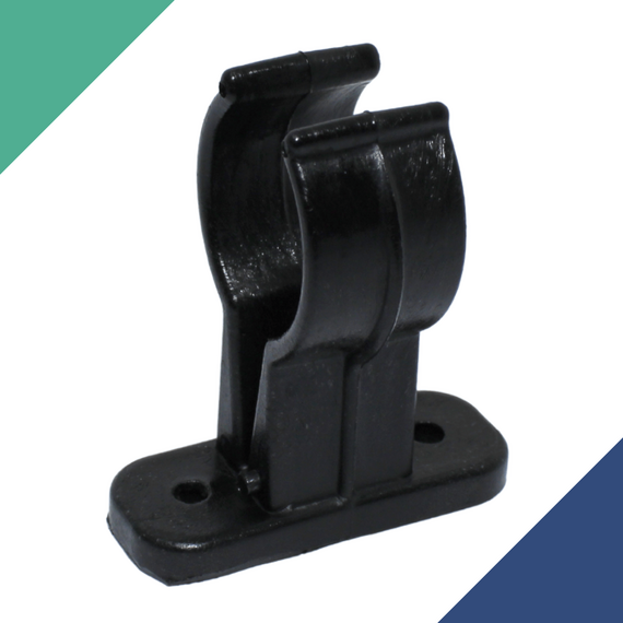 Suporte Porta Remos Baixo p/ Caiaques e Barcos - Plástico Preto