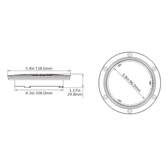 Tampa de Inspeção em ABS - Furo 108mm Cor: Branca - C/ Saco Removível Seaflo
