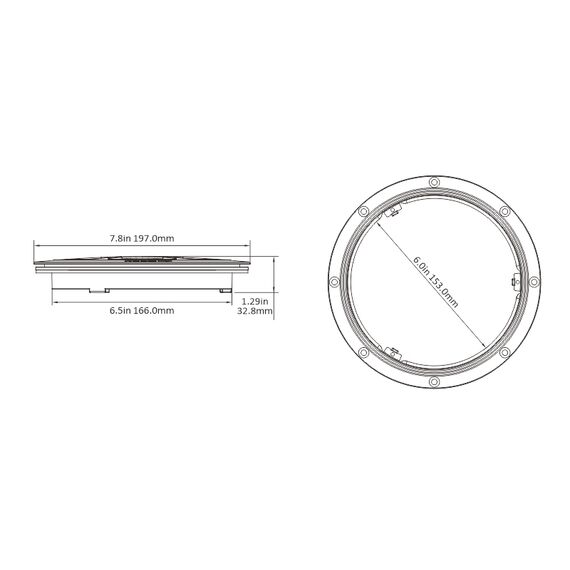 Tampa de Inspeção em ABS - Furo 153mm - 6? - Cor: Branca - C/ Saco Removível Seaflo