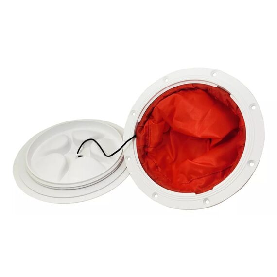 Tampa de Inspeção em ABS - Furo 218mm Cor: Branca - C/ Saco Removível Seaflo