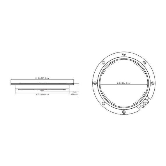 Tampa de Inspeção em ABS - Furo 246mm Cor: Branca - C/ Saco Removível Seaflo