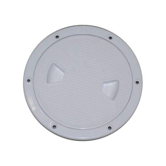 Tampa de Inspeção em ABS - Furo 8 polegadas Cor: Branca Texturizada Reforçada