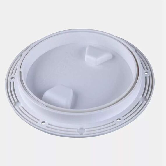 Tampa de Inspeção em ABS - Furo 8 polegadas Cor: Branca Texturizada Reforçada