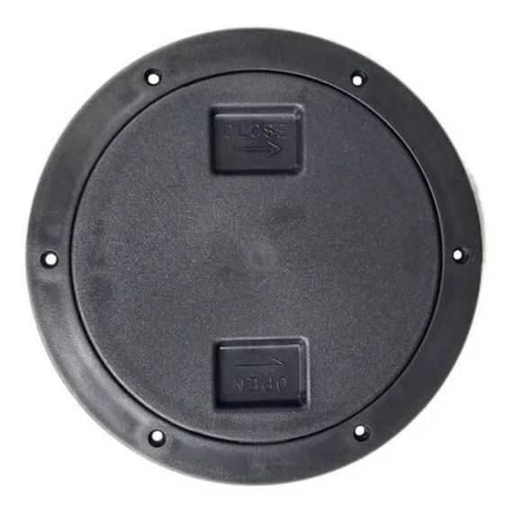 Tampa de Inspeção em PVC Lisa - Furo 4,5 pol Cor: Preta