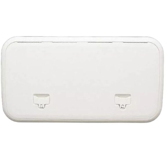 Tampa de Inspeção Jim Black Porta Fixa Em PVC Reforçado - 13x24 pol - Branca